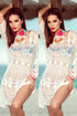 Embroidered Lace Beach Mini Dress